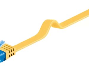Cablu plat Cat6A UTP 2m 500MHz RJ45 cupru galben Goobay
