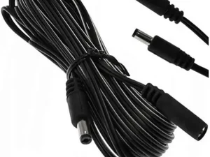 Cablu prelungitor 2x0.5mm2 DC 5.5/2.1 mufa - DC 5.5/2.1 mama 2m 5A drept negru ESPE KAB-2MWT/GN2.1