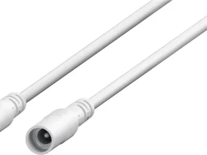 Cablu prelungitor DC 5.5/2.1 mufa - DC 5.5/2.1 soclu 10m 5A 2x0.5mm2 cupru drept alb Goobay 76677