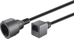 Cablu prelungitor Schuko mama la tata IEC C14 1.5m 10A cupru 3x1mm negru 55528 Goobay