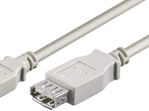 Cablu prelungitor USB A 2.0 tata USB A 2.0 mama 1.8m gri Goobay