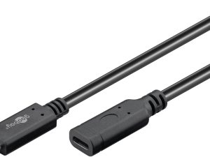 Cablu prelungitor USB-C 3.2 Generation 2 tata-mama 1m negru compatibil si pt. Thunderbolt 3 Goobay 61038