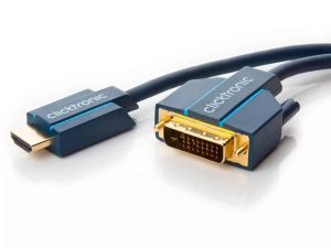 Cablu Profesional 7.5m HDMI - DVI 24+1 Ultra HD 4K 60Hz cupru AWG28 aurit Clicktronic