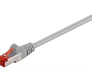 Cablu retea CAT6e PiMF SFTP 3m 2x RJ45 cupru ecranat gri Goobay