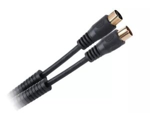 Cablu RF video negru cu mufe aurite 1.8m