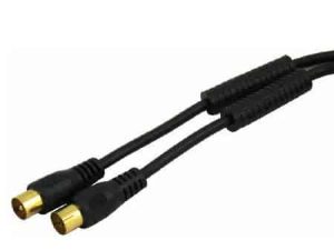 Cablu RF video negru mufa aurii cu tata aurita 3m
