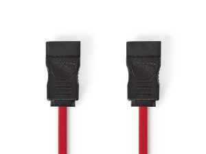 Cablu SATA 3Gb/s date 7-pin mama-mama 0.5 m rosu Nedis