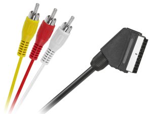 Cablu SCART - 3x RCA audio+video 1.5m Cabletech KPO2716-1.5