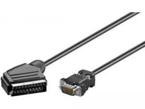 Cablu SCART la VGA 15 pini monitor 5m Goobay