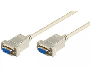 Cablu serial null modem 2m RS232 DB9 mama-mama Goobay