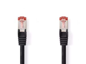 Cablu SFTP Cat6 30m negru RJ45 tata - RJ45 tata Nedis