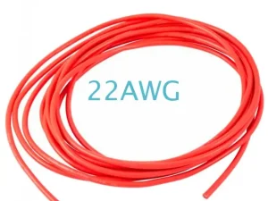 Cablu siliconic multifilar 22AWG 0.5mm2 rosu 1m