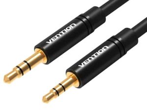 Cablu Slim Jack 2.5 mm 3 pin tata - Jack 3.5 mm 3 pin tata 1m negru VENTION BALBF