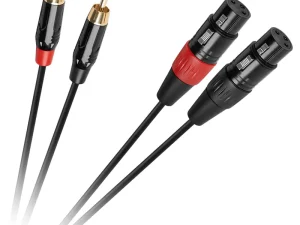 Cablu stereo XLR 3pin mama - 2x RCA tata 1m fire 2x18/0.10mm OFC +PVC +impletitura 32/0.10mm OFC KPO2930 CABLETECH