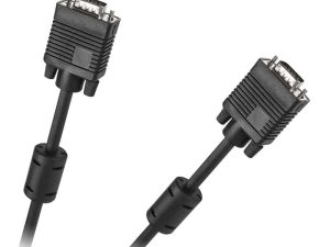 Cablu SVGA tata-tata 1.5m dublu ecranat cu ferita negru Cabletech