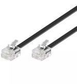 Cablu telefon 15m RJ11 6P4C negru Goobay