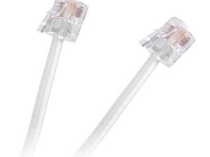 Cablu telefon extensie alb 10m RJ11