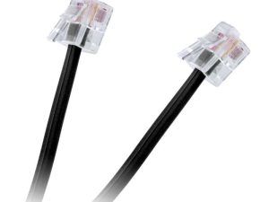 Cablu telefon extensie negru 15m RJ11