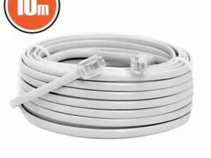 Cablu telefon RJ11 10m Fisa modulara 6P4C - fisa modulara 6P4C alb 20303