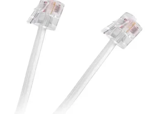 Cablu telefon RJ11 2m alb TEL0033F-2