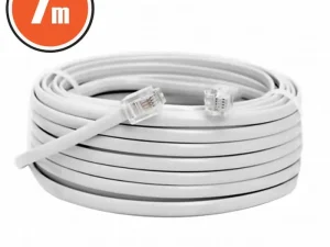 Cablu telefon RJ11 7m Fisa modulara 6P4C - fisa modulara 6P4C alb 20302