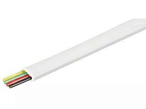 Cablu telefonic 4 fire alb plat cupru AWG30 Goobay