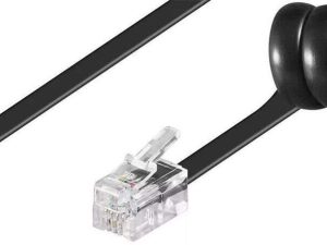 Cablu telefonic receptor spiralat 2m RJ10 4P4C Goobay