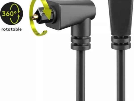 Cablu Toslink - Toslink mufa la 90 grade 2m ext 4mm Goobay