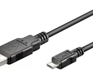 Cablu USB 2.0 1m A tata la micro USB tata negru Goobay