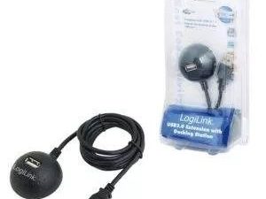 Cablu USB 2.0 A soclu mama - USB A mufa tata nichelat1.5m negru LOGILINK