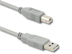 Cablu USB 2.0 A - USB B imprimanta 1m gri QOLTEC-50395