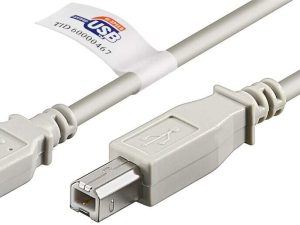 Cablu USB 2.0 HI-SPEED tip A la tip B imprimanta 2m 480Mbit/s Cupru dublu ecranat gri 50831 Goobay