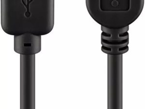 Cablu USB 2.0 USB A soclu - USB A mufa 5m negru fire Cupru Goobay