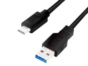 Cablu USB 3.0 A - USB type C 0.5m negru LOGILINK CU0167
