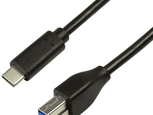 Cablu USB 3.0 B mufa - USB type C mufa 2m negru LOGILINK CU0163