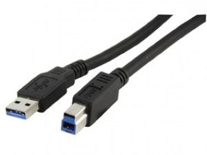 Cablu USB 3.0 USB A mufa - USB B mufa nichelat 1m negru 28AWG LOGILINK CU0023