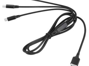 Cablu USB 3in1 1m Lighning iPhone TYPE C si micro USB REBEL RB-6005-100-B