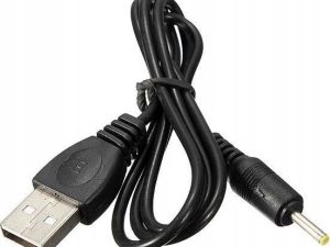 Cablu USB A mufa - DC 2.5/0.7 mufa drept negru 0.8m 5-50°C AKYGA AK-DC-02
