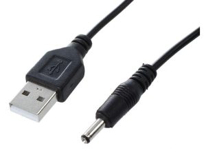 Cablu USB A mufa - DC 3.5/1.35 mufa negru 1.8m 24AWG GEMBIRD CC-USB-AMP35-6