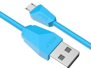 Cablu USB la micro USB Golf Diamond Sync Cablu albastru 1m 2A GC-27m