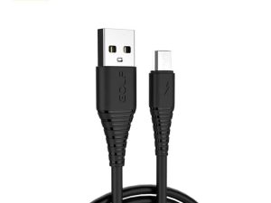 Cablu USB la micro USB Golf Flying Fish Fast Cable 3A negru 1m GC-64m