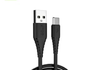Cablu USB la USB tip C 1m Golf Flying Fish Fast Cable 3A negru GC-64t