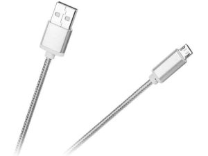 Cablu USB Tata - micro USB Tata 1m argintiu M-LIFE