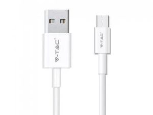 Cablu USB Type C 1m 2.4A PEARL EDITON alb V-TAC