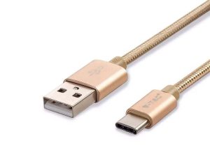 Cablu USB TYPE C 1m auriu 2.4A PLATINUM EDITION V-Tac SKU-8493