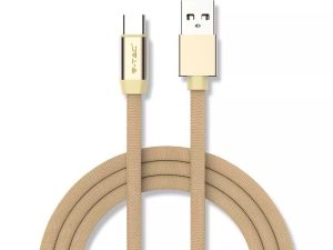 Cablu USB TYPE C 1m plat auriu 2.4A RUBY EDITION V-Tac SKU-8499