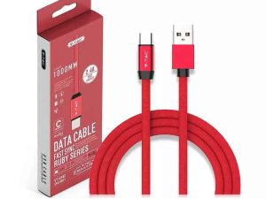Cablu USB TYPE C 1m plat rosu 2.4A RUBY EDITION V-Tac SKU-8631