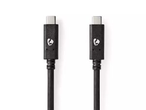 Cablu USB TYPE C tata - USB TYPE C tata 1m 100W 10Gbps 3.2 Gen 2 negru Nedis