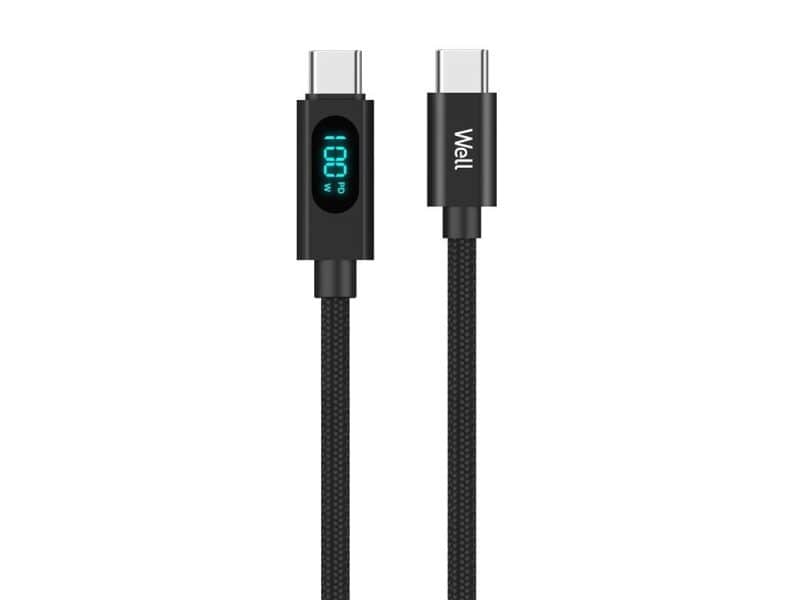 cablu-usb-type-c-usb-type-c-1m-20v-5a-100w-negru-afisaj-incarcare-well