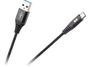 Cablu USB - USB Type C 2m negru REBEL